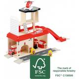 Small Foot Play Set Small Foot 10900 fire station with accessories, including a fire truck, firefighter and a helicopter, from 3 years of age