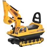 Openable Doors Ride-On Cars Homcom Toy Digger Excavator