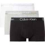 Calvin Klein Polyester Men's Underwear Calvin Klein Modern Structure Trunks 3-pack - White/Black/Grey Heather