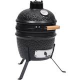 Without Smokers vidaXL 2-in-1 Kamado Barbecue Grill Smoker