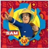 Amscan 9902177 Fireman Sam Party Luncheon Napkins 20 Pack, Red