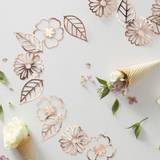 Ginger Ray Rose Gold Foiled Flower Party Garland 3 Meters Ditsy
