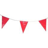 Creative Bunting Red 10 metres with 15 Triangle Flags, Plastic