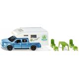 Siku 1693, Ford F150 Pick-Up Camper, Metal/Plastic, Blue/White, Chairs, stool and table, Extendable awning