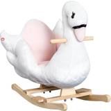Classic Toys on sale Homcom Kids Wooden Ride On Swan Rocking Horse, Pink