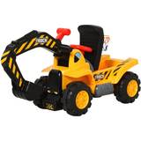 Plastic Kick Scooters Homcom Reiten Kids 3-in-1 HDPE Excavator Ride On Truck Yellow/Black