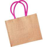 Westford Mill Classic Jute Shopper Bag 2-pack - Natural/Fuchsia