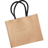 Westford Mill Classic Jute Shopper Bag 2-pack - Natural/Black
