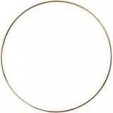 Creativ Company Metal Wire Ring, D: 20 cm, thickness 3 mm, gold, 1 pc