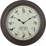 Brown Wall Clocks Esschert Design Clock with Birdsounds Wall Clock 30.1cm