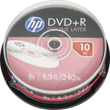 8x Optical Storage HP DVD+R DL 8.5GB 8x Spindle 10-Pack