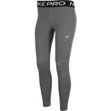 Grey - Leggings Trousers Nike Girl's Pro Dri-FIT Leggings - Carbon Heather/White