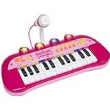 Plastic Toy Pianos Bontempi Electric Keyboard with Microphone and Flashing Light Show Pink