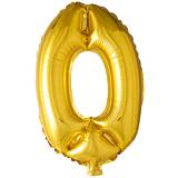 PartyDeco Foil Balloon Number 0 86cm Gold