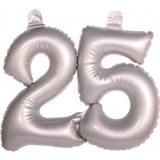 Folat Inflatable Number 25 Silver 45 x 35 cm