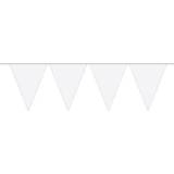 Folat Bunting XL White 10 metres long, 15 Triangle Flags, Plastic