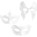 Circus & Clowns Masks Creativ Company Harlequin Masks White 12 Pieces