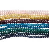 Creativ Company Glass and Faceted Beads, D: 4 mm, hole size 1 mm, 12x45 pc/ 1 pack