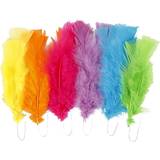Feathers Creativ Company Feathers, L: 11-17 cm, assorted colours, 18 bundle/ 1 pack