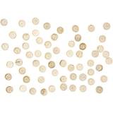 Creotime Wooden Buttons, D: 15 mm, 4 holes, 50 pc/ 1 pack