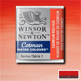 Red Water Colours Winsor & Newton Cotman Watercolour Paint Half Pan – Cadmium Red Hue 095