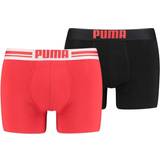 Puma Men's Underwear Puma Placed Logo Boxers 2-pack - Red/Black