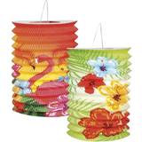 Vegaoo Boland 52508 – Set of 2 Paper Hibiscus Hawaii Lanterns, 16 cm, Assorted Models
