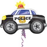 Amscan 10022744 Police Car Foil Balloon-1 Pc, Gold