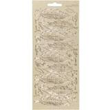 Creativ Company Stickers, feathers, 10x23 cm, gold, 1 sheet