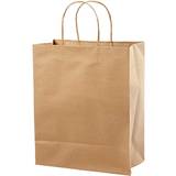 Paper Bag, H: 33 cm, W: 26x13 cm, 125 g, brown, 10 pc/ 1 pack