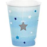 Creative Party PC322234 Blue One Little Star Paper Cups, 8 Pcs