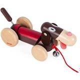 Pull Toys Janod Solid Wood Walk-Along Dog Pull-Along Toy Early-Learning and Early Years Toys Silent Wheels Encourages Motor Skills and Imagination Fsc-Certified from 18 Months Onwards, J08258