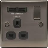 BG ELECTRICAL NBN21U2B-01 Switched Power 1-Socket Outlet
