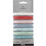 Water Based Thread & Yarn Creativ Company Cotton Cord, thickness 1 mm, assorted colours, 8x5 m/ 1 pack