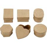 Mini Boxes, H: 3 cm, D: 4-6 cm, 6 pc/ 1 pack