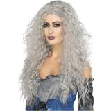 Grey Long Wigs Fancy Dress Smiffys Banshee Wig