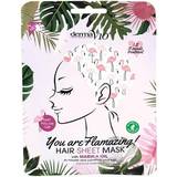 Derma V10 Flamingo Print Hair Mask with Marula Oil