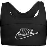 Elastane Bralettes Children's Clothing Nike Dri-FIT Swoosh Sports Bra Kids - Black/White