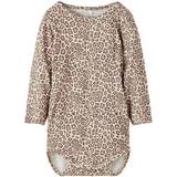 Leopard Bodysuits Children's Clothing Name It Leopard Romper - Grey/Oatmeal (13199264)