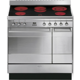 SteamClean Cookers Smeg SUK92CMX9 Stainless Steel, Black