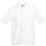 White Polo Shirts Fruit of the Loom Kid's 65/35 Pique Polo Shirt - White