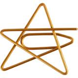 Creotime Metal Paperclips, star, size 30x30 mm, gold, 6 pc/ 1 pack