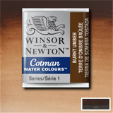 Brown Water Colours Winsor & Newton Cotman Watercolour Paint Half Pan – Burnt Umber 076,Brown
