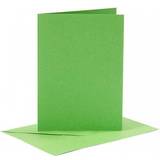 Creativ Company Cards and Envelopes, card size 10,5x15 cm, envelope size 11,5x16,5 cm, 110 220 g, green, 6 set/ 1 pack