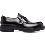 Black - Women Low Shoes Prada Triangle Logo Loafers - Black