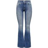 Only Blush Life Mi Flared Bootcut Jeans - Blue/Medium Blue Denim