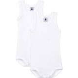 Sleeveless Bodysuits Children's Clothing Petit Bateau Tank Baby Body 2-Pack- White (A01T5-00)