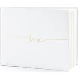 Luck and Luck Off White Wedding Guest Book- Love in gold letters 24 x 18.5cm
