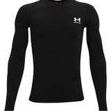 Base Layer Children's Clothing Under Armour Heat Gear Armour Long Sleeve Baselayer Kids - Black/White
