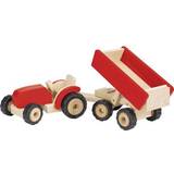 Wooden Toys Tractors Goki Tractor with Trailer